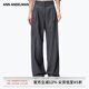 ANN ANDELMAN【明星同款】官方直營(yíng) 闊腿休閑垂感直筒褲高腰西褲七夕禮物 灰色 XS