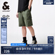 杰克·瓊斯（JACK&JONES）男裝夏工裝風(fēng)口袋時(shí)尚簡(jiǎn)約橄欖綠灰直筒牛仔短褲男褲224243027 橄欖綠灰E60 橄欖綠灰E60 L （180)