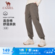 駱駝（CAMEL）棉感舒適寬松透氣針織女束腳運(yùn)動(dòng)長(zhǎng)褲 J24CAVL4651 橄欖棕 L