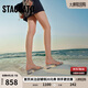 思加圖2025夏季無(wú)糖蘇打仙女涼拖鞋粗跟外穿女涼鞋EI409BT5 清透銀 38