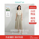 茵曼新中式盤扣半身裙2025夏季女裝新款通勤流蘇裙子 灰綠色 M 