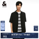 杰克·瓊斯（JACK&JONES）夏季男士新款舒適商務(wù)休閑通勤短袖襯衫衣服外套襯衣上衣男裝 黑色E40 S 170