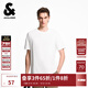 杰克·瓊斯（JACK&JONES）男裝胸前l(fā)ogo刺繡簡(jiǎn)約舒適百搭潮流時(shí)尚休閑短袖上衣T恤225201318 A06本白色 M （175）