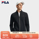 FILA 斐樂(lè )官方男士針織長(cháng)袖外套2025秋時(shí)尚休閑簡(jiǎn)約翻領(lǐng)上衣