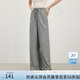 范思藍(lán)恩黑白條紋褲高腰慵懶寬松垂感直筒褲2025夏新款休閑褲2406 黑白條紋 M