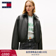 TOMMY JEANS25秋冬新款女裝美式潮流復古拉鏈翻領(lǐng)寬松短款棉服夾克外套 黑色BDS S （推薦：100-115斤）
