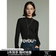 初語(yǔ)舒絨保暖長(cháng)袖t恤女2024秋冬新款半高領(lǐng)修身創(chuàng  )意刺繡打底衫 黑色預售10-13 L