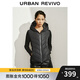 UR2025秋季新款女裝休閑簡(jiǎn)約連帽抽繩拉鏈棉服外套UWM150012 黑色 S