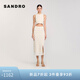 SANDRO【博主同款】2025春夏新款女裝繡花針織開衫上衣SFPPU02567 淡褐色 M
