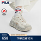 斐樂（FILA）官方女鞋復(fù)古運(yùn)動(dòng)鞋新款加絨可頌鞋休閑鞋老爹鞋 豆腐白/燕麥色-TO 37.5