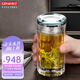 格亞（GEYA）高檔鈦晶抗菌玻璃杯高顏值鈦杯水晶雙層玻璃水杯子玻璃茶杯禮盒 