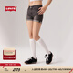 Levi's李維斯女士修身直筒簡(jiǎn)約美式復古時(shí)尚隨搭煙灰色牛仔短褲 煙灰色 27