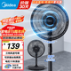 美的（Midea）電風(fēng)扇 家用風(fēng)扇 落地扇 立式輕音節(jié)能強(qiáng)風(fēng)電扇 宿舍降溫循環(huán)柔風(fēng)自然風(fēng)桌面小風(fēng)扇 國家補(bǔ)貼 【7葉臺地兩用】之選 SAF30AB