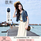 香影牛仔外套短款女2025夏季新款純棉深色復古小個(gè)子百搭短袖上衣 牛仔藍 S