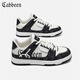 卡賓（CABBEEN）男鞋2026新款板鞋男士百搭輕奢小眾運動(dòng)休閑潮鞋 黑色 42