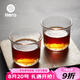 Hero 日式錘紋杯透明玻璃咖啡杯耐高溫茶杯防滑水杯手沖咖啡杯 90ml-日式錘紋杯-兩只裝