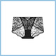 曼妮芬「夢(mèng)幻蕾絲褲」女士性感蕾絲內褲高級感薄款中低腰7A抑菌透氣短褲 星空黑 M (160) 建議80-100斤