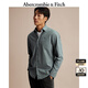 ABERCROMBIE & FITCH男裝女裝情侶裝春秋經(jīng)典小麋鹿通勤百搭長袖府綢襯衫KI125-3251 綠色條紋 M 180/100A，【推薦130-140斤】