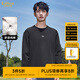 卡賓（CABBEEN）【純棉】高周波LOGO長(cháng)袖T恤男裝2024秋季新款寬松潮牌打底衫 煤黑色01 XL /180/52