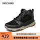 斯凱奇（Skechers）高幫鞋男戶外休閑靴短靴工裝休閑棉鞋子 65731 黑色/BLK 41.5