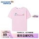 Skechers斯凱奇哆啦A夢聯(lián)名款 男女童夏季純棉透氣限定短袖L325K070