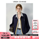 VEGA CHANGVEGA CHANG女士短外套25年秋裝款設(shè)計(jì)感美式假三件小個(gè)子夾克上衣 藏青色 S