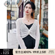 固執(zhí)（OBSTINATE）【特價(jià)】2025夏季新款百搭v領(lǐng)扭結(jié)長袖短款針織衫女外披 杏色  M