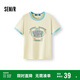 森馬（Semir）哈利波特聯(lián)名短袖T恤女短款2025夏季修身撞色套頭衫109325100045