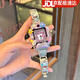 HKXY【彩磚小狗】適用小天才電話手表表帶z10/z9金屬手鐲Z11/z8a/z7s/z6A保護(hù)套z5/d3s/d2a鐳雕q1a卡通 彩磚小狗-星光色【+diy保護(hù)殼】 -適腕圍16. 小天才Z9/Z