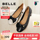 百麗（Belle）七夕禮物媽媽鞋高跟單鞋女商場同真皮淺口單鞋B5T1DCQ4 黑色 36 (230mm)