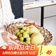 格娜斯 水果盤玻璃家用客廳茶幾歐式輕奢風(fēng)網(wǎng)紅高檔零食擺放盤大容量