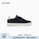 Calvin KleinJeans【七夕禮物】25春夏男士ck皮革拼接厚底運動鞋板鞋YM01153 0GM-黑色/白色 40