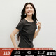 紅袖獨(dú)特漂亮掐腰T恤2025夏季新款女裝修身正肩氣質(zhì)串珠領(lǐng)口顯瘦上衣 灰060 M