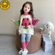 G.DUCKKIDS小黃鴨女童套裝2025新款兒童洋氣休閑時(shí)髦寶寶秋裝衛(wèi)衣秋季兩件套 蘋果樹打底褲套裝 120