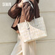 森馬（Semir）托特包溫柔菱格單肩包大容量女包手提包包105824153012