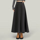 絲柏舍純色A字大擺裙女2025秋裝新款時(shí)尚純色垂感長(cháng)款半身裙