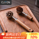 CLITON304不銹鋼咖啡勺咖啡豆量勺胡桃木柄咖啡粉奶粉計(jì)量勺長(zhǎng)柄15ml