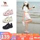 駱駝（CAMEL）洞洞鞋女清涼戶外沙灘鞋厚底包頭涉水溯溪鞋 L25M162035 粉色 38 