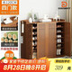 DSRAWMYT楠竹鞋架 入戶門口家用玄關(guān)柜一體帶門防塵鞋子收納柜出租屋鞋柜