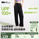 蕉下（beneunder）防曬褲闊腿褲女夏季寬松直筒顯瘦休閑褲子女士AL206 【新款】漫暮黑 M