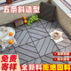 探境PVC塑料地板戶外陽臺(tái)庭院露臺(tái)地面鋪設(shè)卡扣拼接自鋪防腐塑木地板 【新料】5條斜 咖啡色