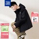 唐獅（TonLion）2024男寬松連帽夾克外套 黑色 XXL