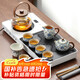 尚言坊功夫茶具整套帶茶盤帶煮茶燒水一體式茶臺(tái)茶杯高檔泡茶器全套裝
