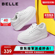百麗簡約厚底小白鞋25新款休閑增高板鞋B2597BM5 白色 37
