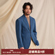 CULTUM【無(wú)結構 可水洗】100%棉意式牛仔西服外套男休閑復古西裝 牛仔藍 180B /52B