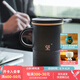 萬仟堂（Edenus）高檔辦公杯 陶瓷杯男士水杯茶水分離馬克杯帶濾網(wǎng)送禮客戶領(lǐng)導(dǎo)望A 黑鐵釉