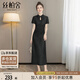 絲柏舍立領(lǐng)旗袍裙2025夏裝新款女裝新中式國風(fēng)中長款連衣裙