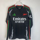 HFUR24/25巴薩皇馬阿森納拜仁長(cháng)袖球衣上衣休閑運動(dòng)服足球服 黑色長(cháng)袖上衣（高品質(zhì)） S
