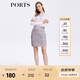 PORTS寶姿商場(chǎng)同款女裝半裙春夏時(shí)尚通勤修身半身裙SM8K219MZX007 霧渺粉混色 M