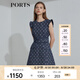 PORTS寶姿 春夏新品無(wú)袖印花連衣裙SL8D045KFD066 黎霧藍 M 6